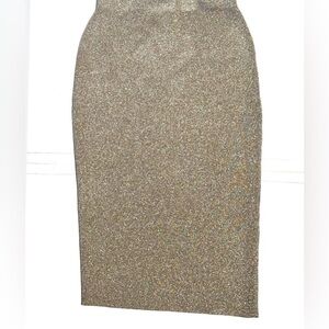 J.Crew Gold sparkly strech  pencil skirt